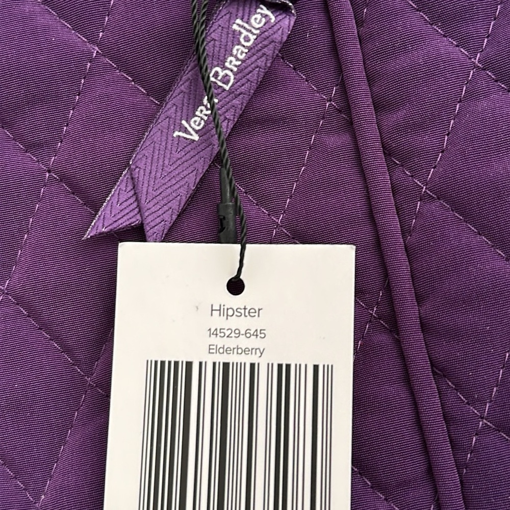 Vera Bradley Elderberry purple quilted Hipster crossbody bag - Picture 9 of 12
